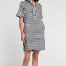 Hinson Wu Aileen Short Sleeve Gingham and Stripe Dress