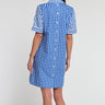 Hinson Wu Aileen Short Sleeve Gingham and Stripe Dress