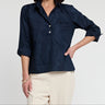 Hinson Wu Aileen Stretch Polished Cotton Blouse