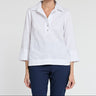 Hinson Wu Aileen Stretch Polished Cotton Blouse
