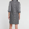 Hinson Wu Aileen 3/4 Sleeve Gingham and Stripe Dress