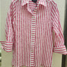 Jenvie Button Down Panama 3/4 Sleeve Blouse