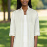 Emmelle Open Front Basketweave Jaquard Jacket