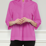 Hinson Wu Xena Zip Back 3/4 Sleeve Blouse