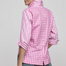 Hinson Wu Aileen Stripe and Gingham 3/4 Sleeve Blouse