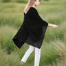 Alashan 100% Cashmere Topper with Pearl trim