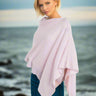 Alashan 100% Cashmere Topper with Pearl trim beach pink