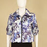 Samuel Dong Zip Front Print Crop Jacket