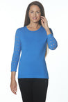 Jenvie Perforated Arm Sweater