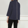 Hinson Wu Xena Zip Back 3/4 Sleeve Blouse