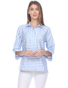 Hinson Wu Aileen Stripe and Gingham Blouse