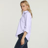 Hinson Wu Zoey Sateen Ruched Sleeve Blouse