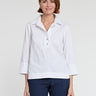 Hinson Wu Aileen Stretch Polished Cotton Blouse