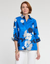 Hinson Wu Xena Engineered Floral Stripe Blouse