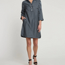 Hinson Wu Aileen 3/4 Sleeve Gingham and Stripe Dress