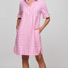 Hinson Wu Aileen Short Sleeve Gingham and Stripe Dress