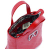 Arcadia Basic Medium Handbag in Pebble Leather - Red