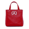 Arcadia Basic Medium Handbag in Pebble Leather - Red