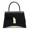 Arcadia Arco Meduim Handbag in Black Pebble Leather