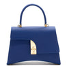 Arcadia Arco Medium Handbag in Cobalt Pebble Leather