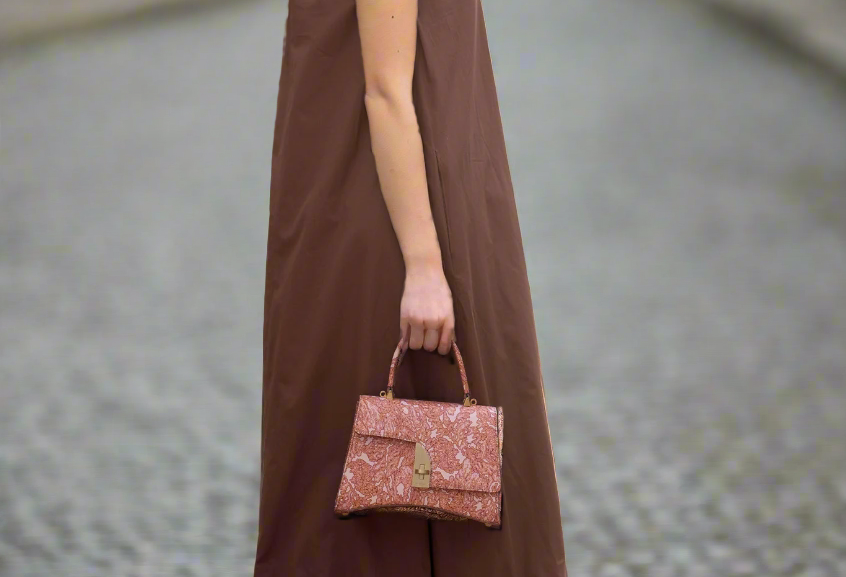 Arcadia Arco Digital Print Leather Bag
