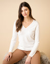 Marble Vneck Sequin Sweater
