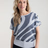 Marble Metallic Cap Sleeve Knit Top