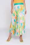 Tinta Style Chucena Crystal Pleat Skirt- Abstract Floral