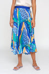 Tinta Style Chucena Crystal Pleat Skirt- Blue Waves