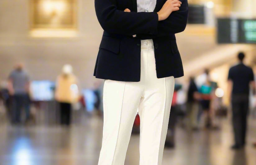 Estelle and Finn stretch crepe ankle pant