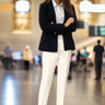 Estelle and Finn stretch crepe ankle pant