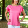 Anue Miami Flutter Sleeve Top