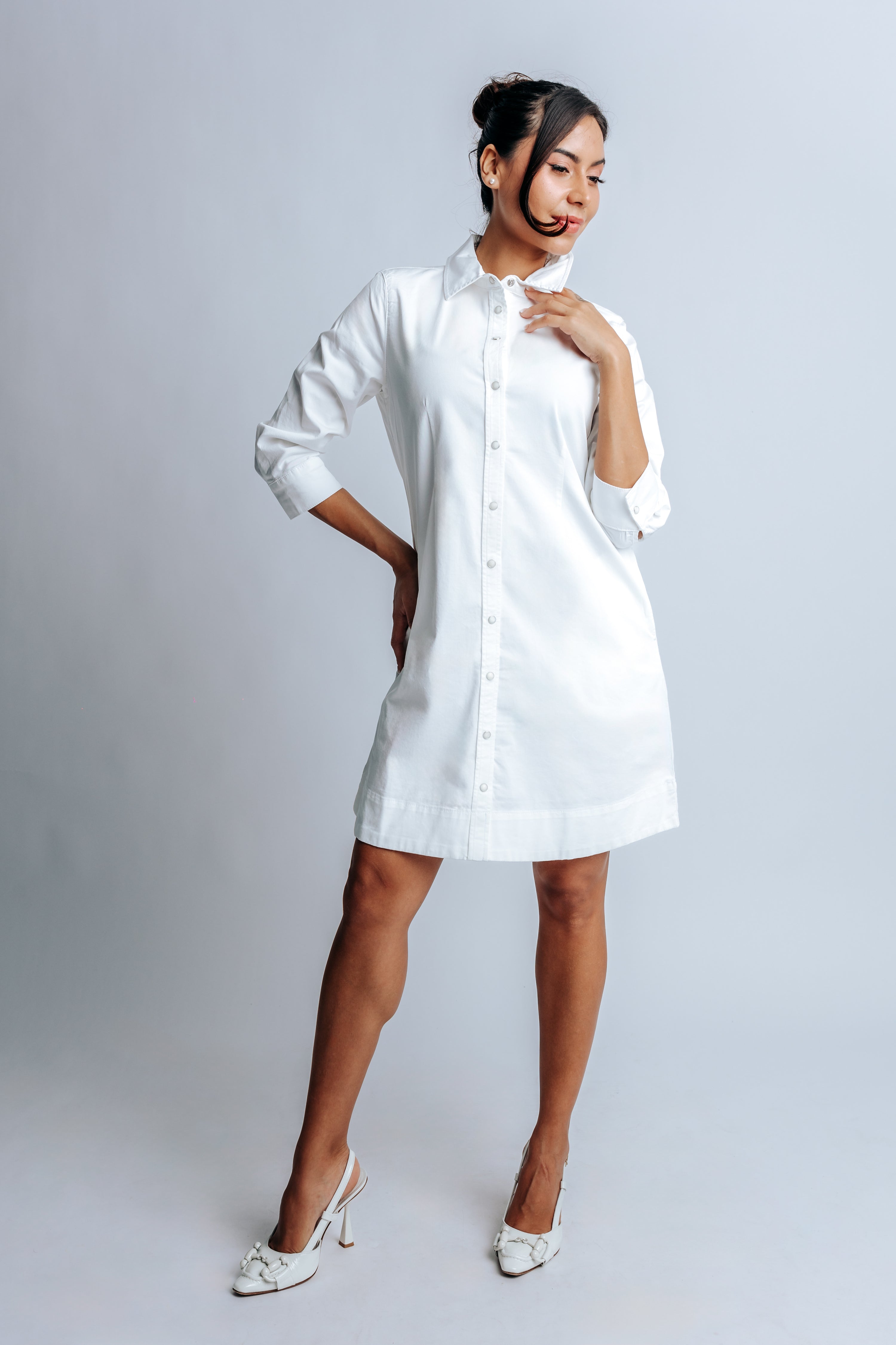 Perlavera Glen White Denim Dress Kathryn's Collection Inc. Perlavera Glen White Denim Dress Kathryn's Collection Inc.