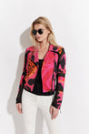Oo La La Hot Pink Leopard Moto Jacket