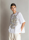 Psophia White Top with Gold and Silver  Embroidery-201shr1756