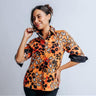 Perlavera Nova Fitted Print Blouse