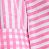 Hinson Wu Aileen Short Sleeve Gingham and Stripe Dress