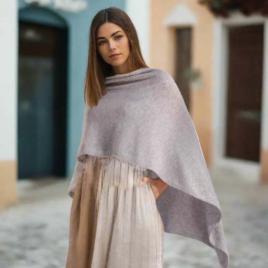 Alashan 100% Cashmere Topper grey