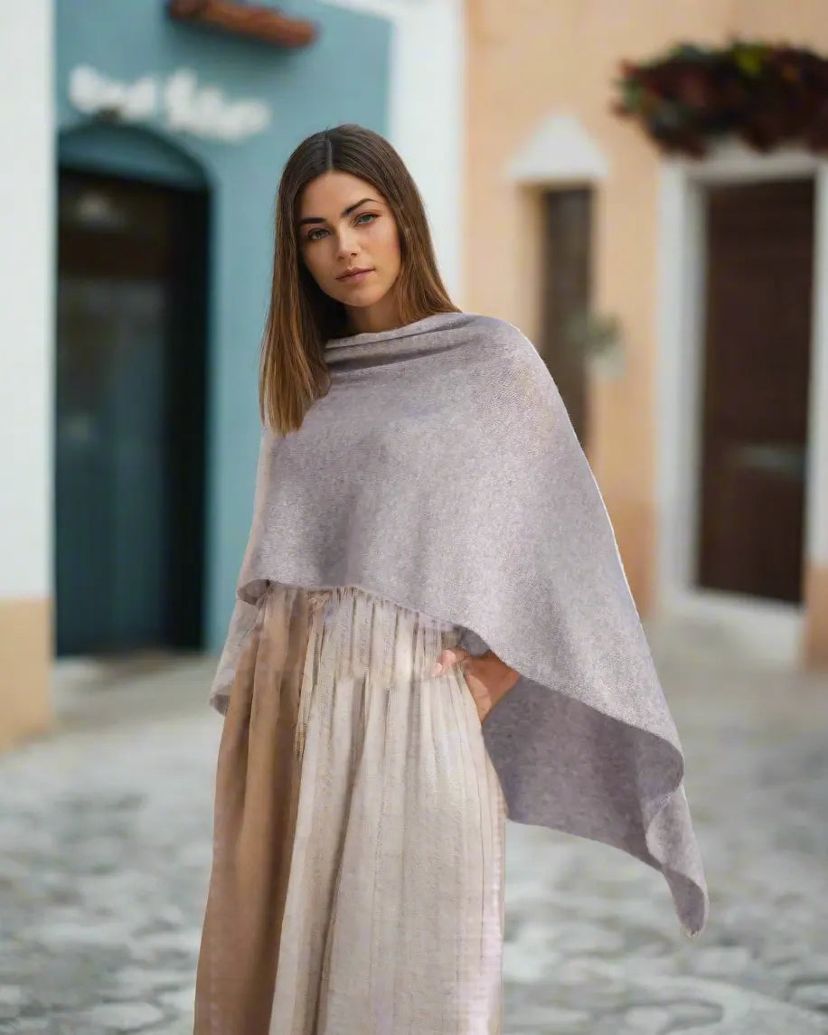 Alashan 100% Cashmere Topper grey