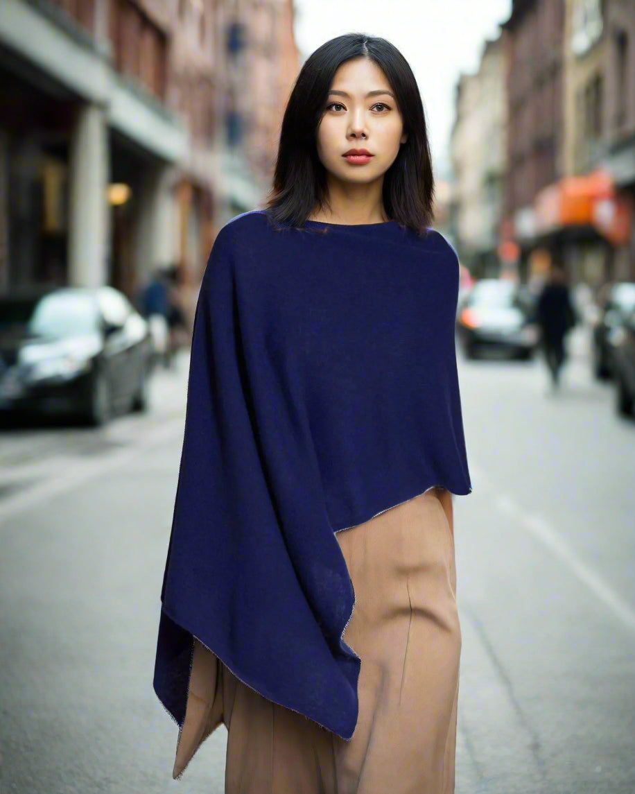Alashan 100% Cashmere Topper-midnight
