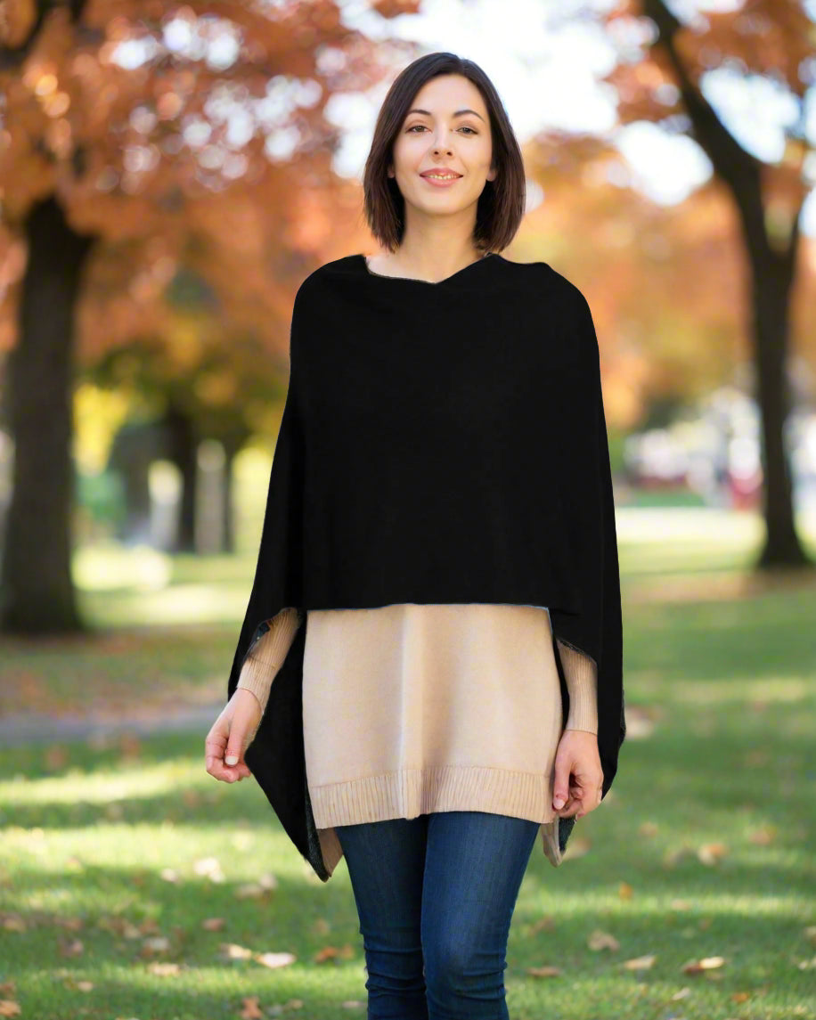 Alashan 100% Cashmere Topper black