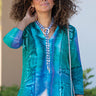 Melarosa Satin Front 3/4 Sleeve Tunic