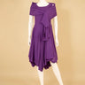 Samuel Dong Sleeveless Bubble Dress with Shawl