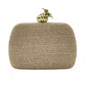 Annie Pineapple Straw Minaudiere Bag